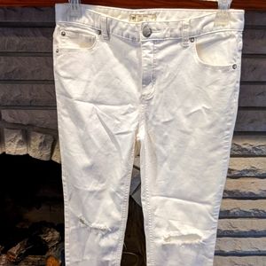 Never worn Free People white distressed jeggings in size 31